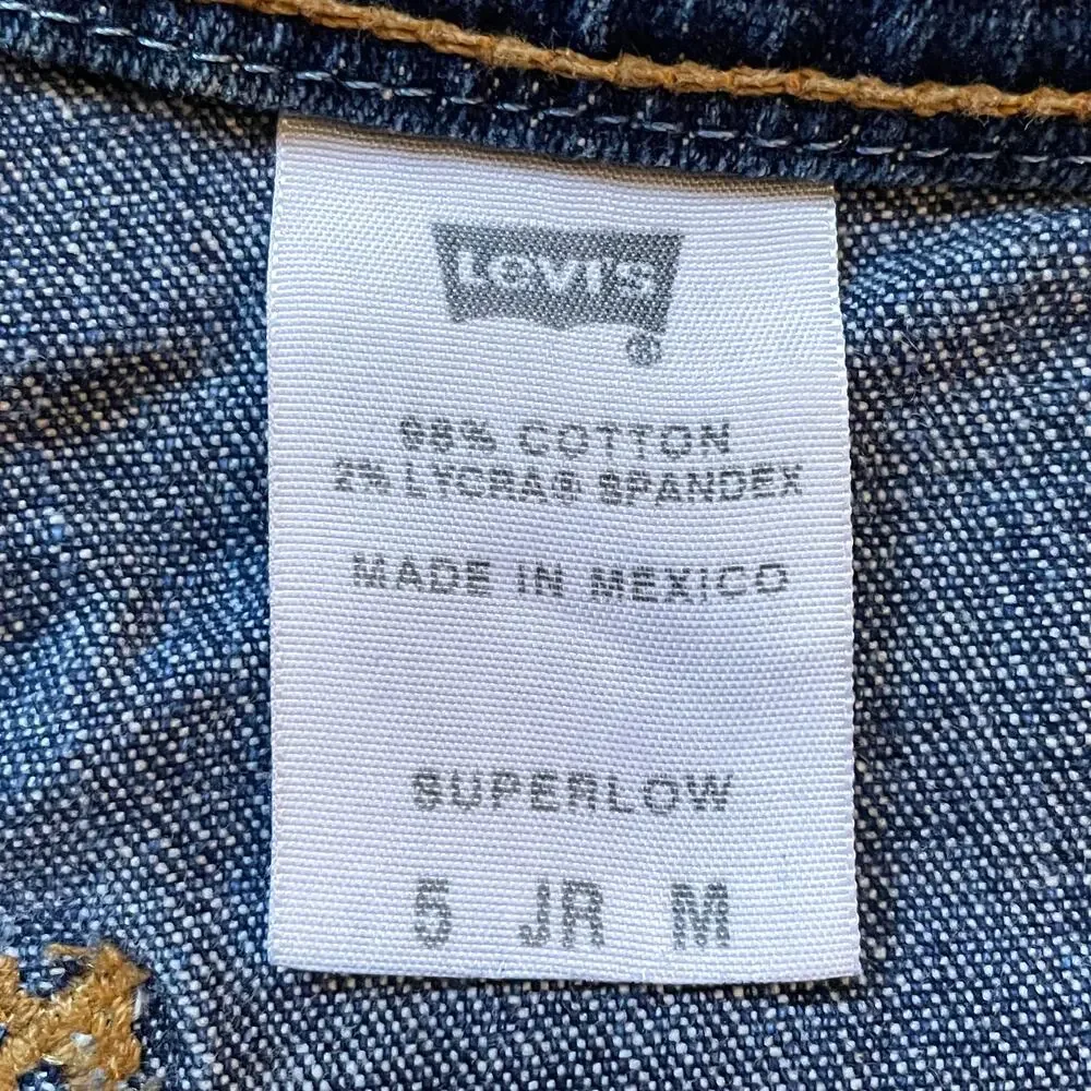 Vintage Levis Early Y2K Superlow Bootcut Denim Jeans 32x32 Low Rise Blue Grunge - Picture 3 of 12